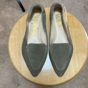 Hush Puppies Olive Suede Flats